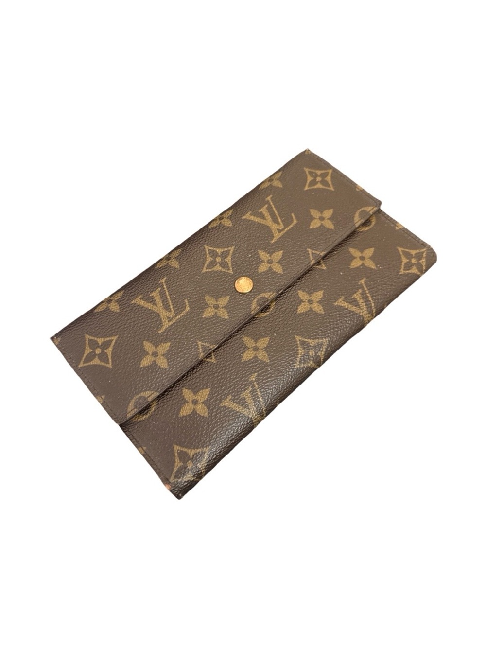 Louis Vuitton Monogram Canvas Continental Wallet in Brown and Gold